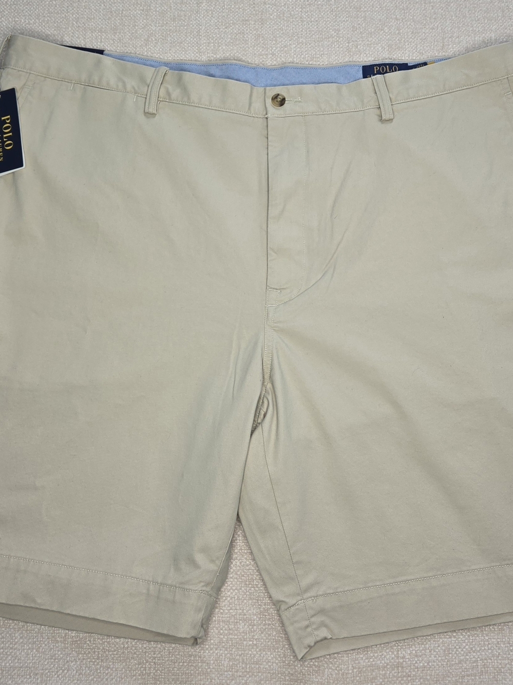 Polo Ralph Lauren Shorts Mens 44 NWT Stretch Classic Fit 9" Khaki Beige Pony